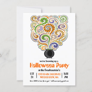 Invitation à la soirée de sorcières d'Halloween I