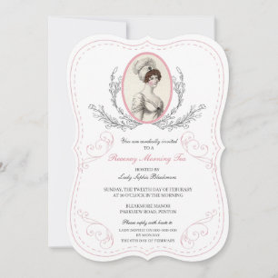 Invitation à la soirée de thé Regency Austen