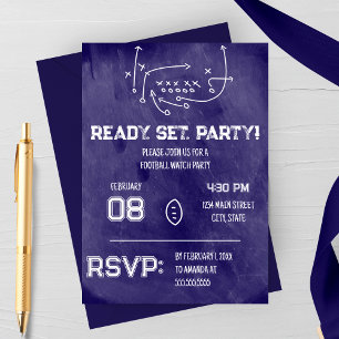 Invitation à la soirée de visionnement de football