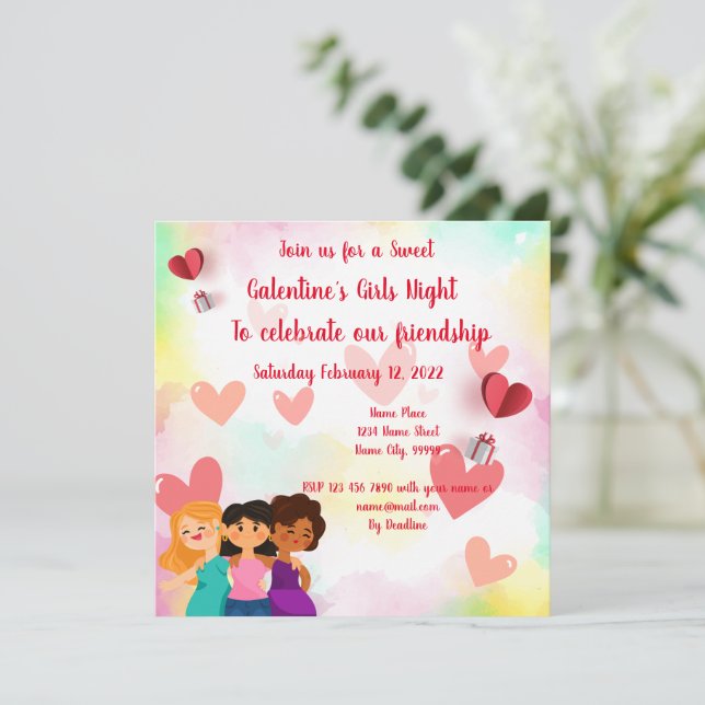 Invitation à la soirée des Galentine´s (Debout devant)