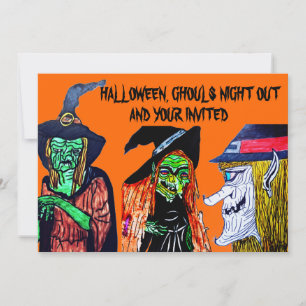 Invitation à la soirée d'Halloween GHOULS NIGHT OU