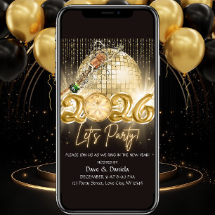 Invitation à la soirée du Nouvel An 2026 Black Gol