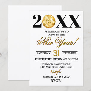 Invitation à la soirée du Nouvel An 2026 Or et Noi