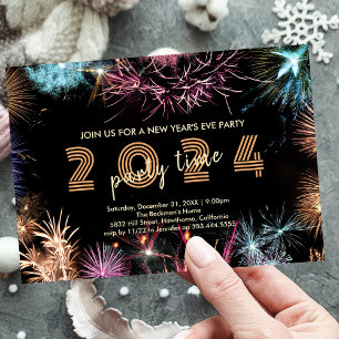 Invitation à la soirée du Nouvel An Gold Fireworks