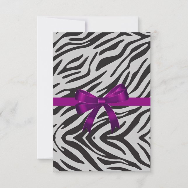 Invitation à la soirée entre filles thème Zèbre en (Devant)