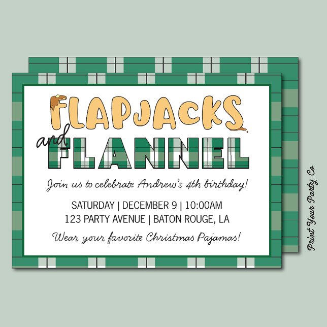 Invitation à la soirée Flapjacks et Flanelle (Créateur téléchargé)