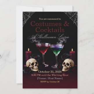 Invitation à la soirée Halloween Costumes & Cockta