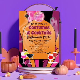 Invitation à la soirée Halloween Costumes et Cockt