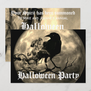 Invitation à la soirée Halloween de la pleine lune