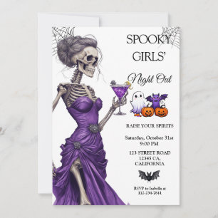 Invitation à la soirée Halloween des filles effray