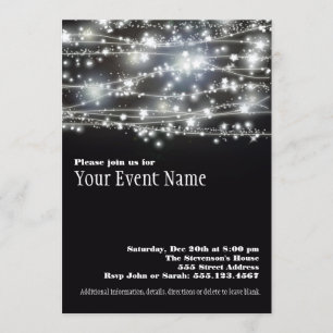 Invitation à la soirée noire et blanche des étoile