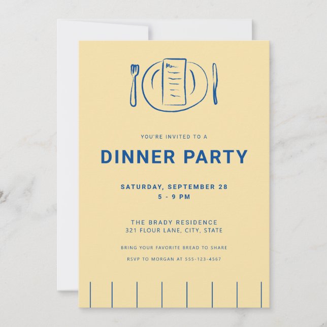 Invitation à la soirée Pain et Beurre (Devant)