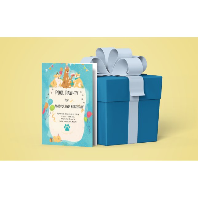 Invitation à la Soirée Piscine d'Été pour Chiens (Créateur téléchargé)