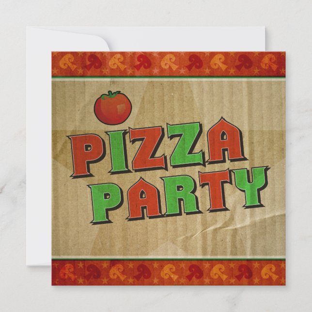Invitation à la soirée Pizza (Devant)