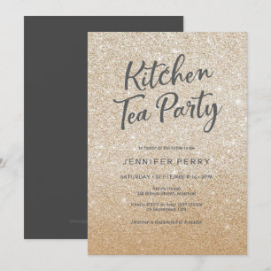 Invitation à la soirée thé de cuisine - parties sc