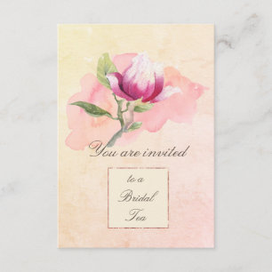 Invitation à la soirée thé Magnolia Watercolor