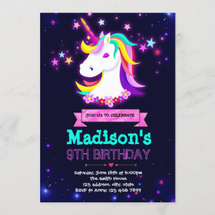 Invitation à la soirée thématique de la licorne br