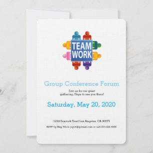 Invitation à la table de travail d'équipe