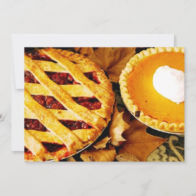 Invitation à la tarte de Thanksgiving (Devant)