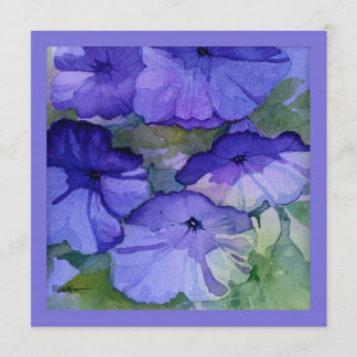 Invitation à la Tea Party de pétunia violet