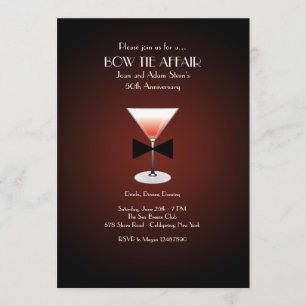 Invitation à l'affaire Bow Cravate
