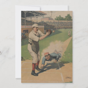 Invitation à l'affiche de baseball Vintage
