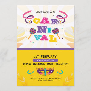 Invitation à l'affiche du Carnaval