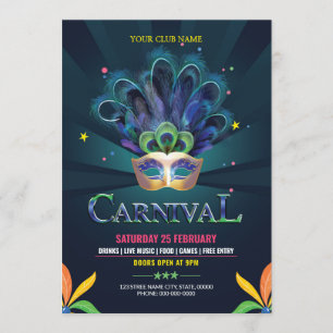 Invitation à l'affiche du Carnaval