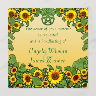 Invitation à l'aide de tourbillon de tournesol