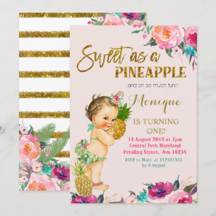Invitation à l'ananas le premier anniversaire