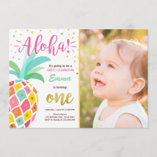 Invitation à l'ananas Tropical Luau Hawaii