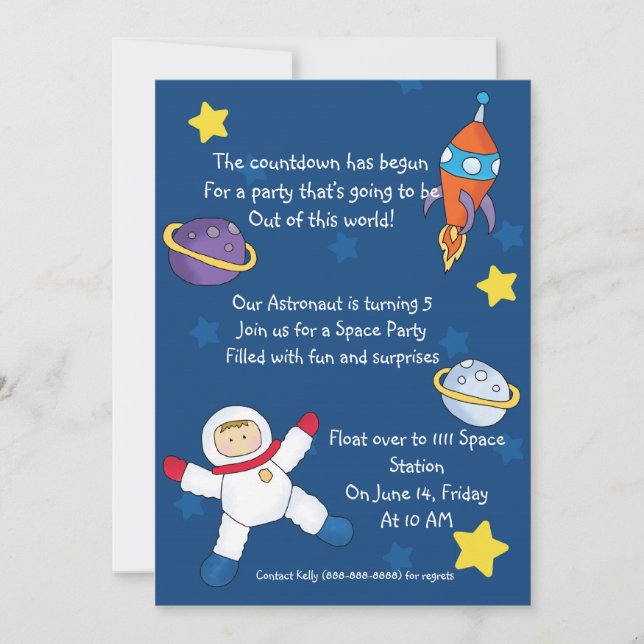 Invitation à l'anniversaire (Devant)
