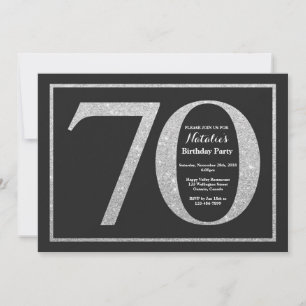 Invitation à l'anniversaire 70th Silver Parties sc