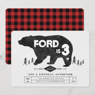 Invitation à l'anniversaire de Boho Bear