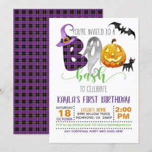 Invitation à l'anniversaire de Boo Bash