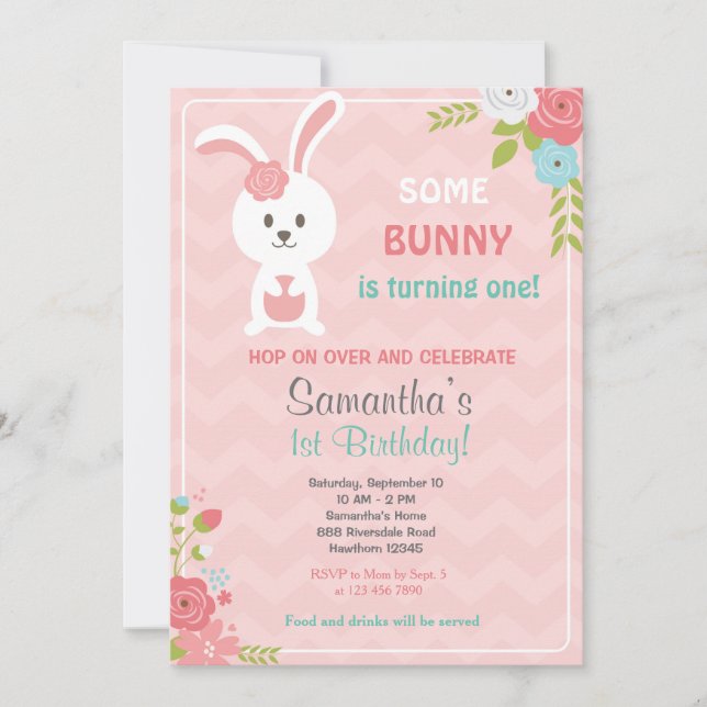 Invitation à l'anniversaire de Bunny / Invitation  (Devant)