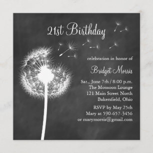 Invitation à l'anniversaire de Chalkboard Best Wiv
