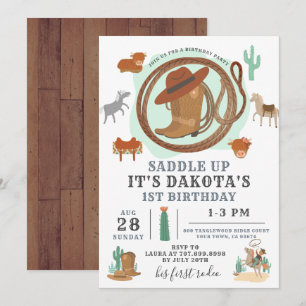 Invitation à l'anniversaire de Cowboy