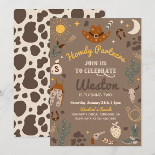 Invitation à l'anniversaire de Cowboy   Invitation