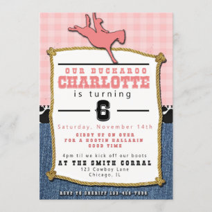Invitation à l'anniversaire de Cowgirl