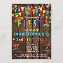 Invitation à l'anniversaire de Fiesta