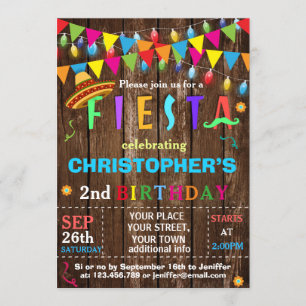 Invitation à l'anniversaire de Fiesta
