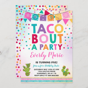 Invitation à l'anniversaire de Fiesta Taco Bout Un