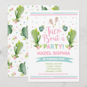 Invitation à l'anniversaire de Fiesta Taco Bout Un