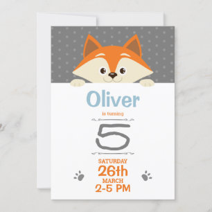 Invitation à l'anniversaire de Fox