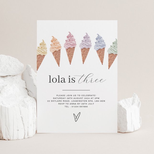 Invitation à l'anniversaire de Icecream (Créateur téléchargé)