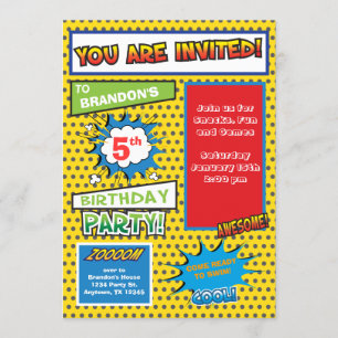 Invitation à l'anniversaire de la bande dessinée S