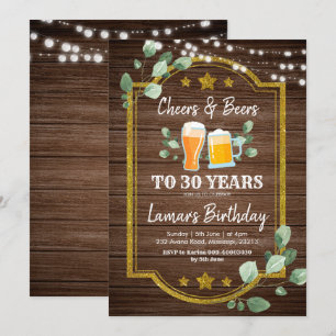 invitation à l'anniversaire de la bière et de la b