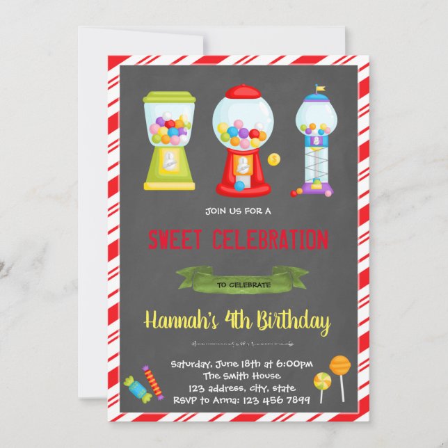 Invitation à l'anniversaire de la boutique de gumb (Devant)