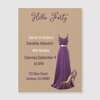 Invitation à l'anniversaire de la carte magnétique